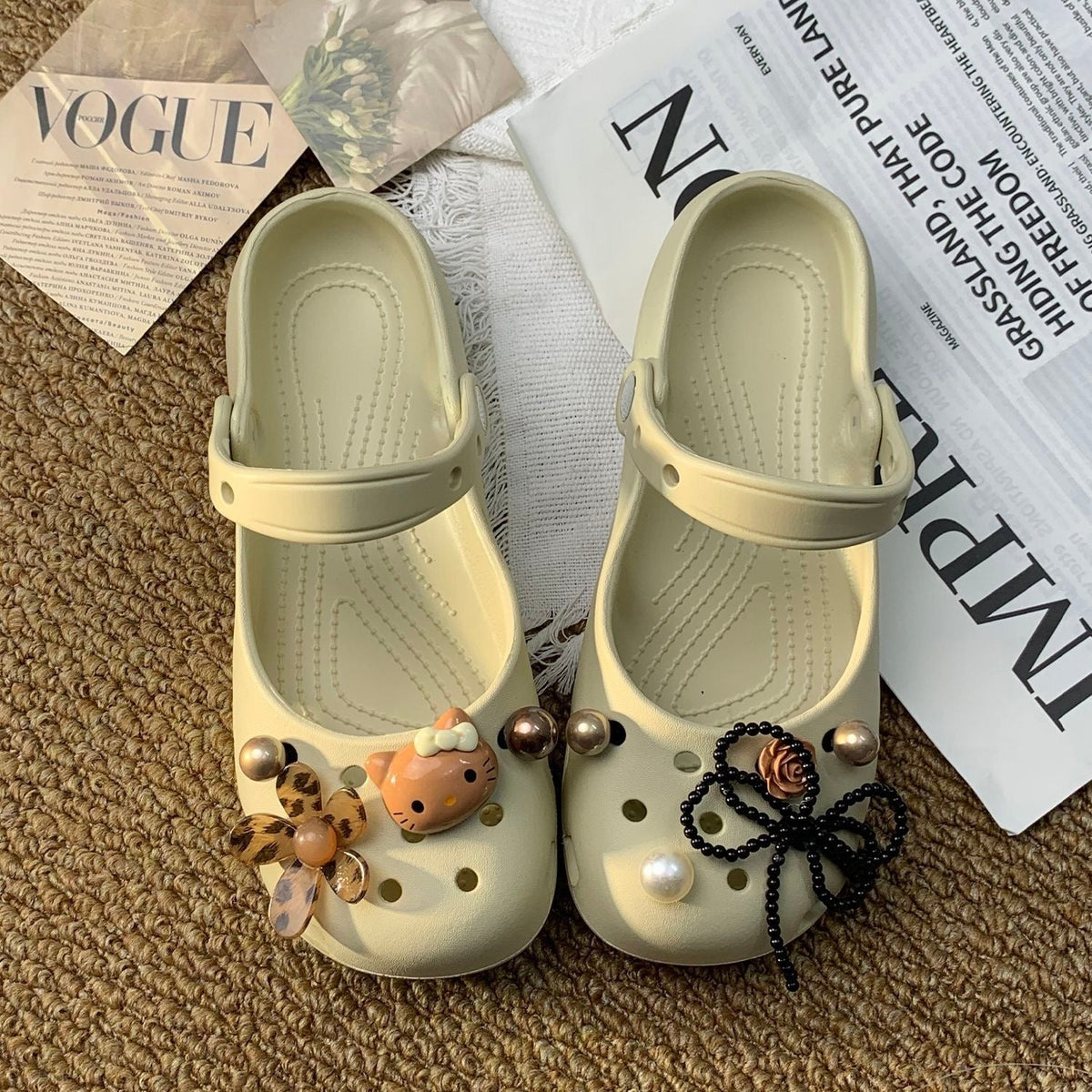 Hello KT Customizable Crocs-Style Clogs Summer Beach Shoes