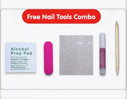 Hello KT Plaid French Press-On Nail Set