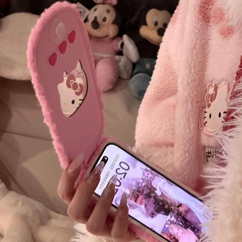 Hello KT Y2K Pink Fluffy Phone Case