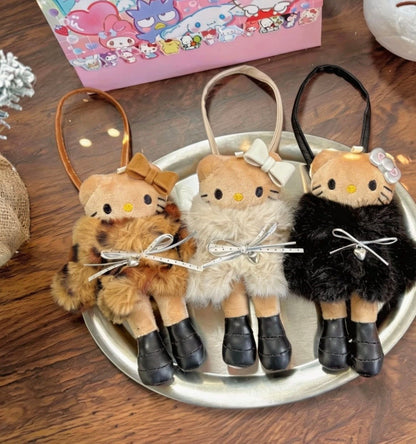 Hello KT Fur Babe Keychain Bag Charm