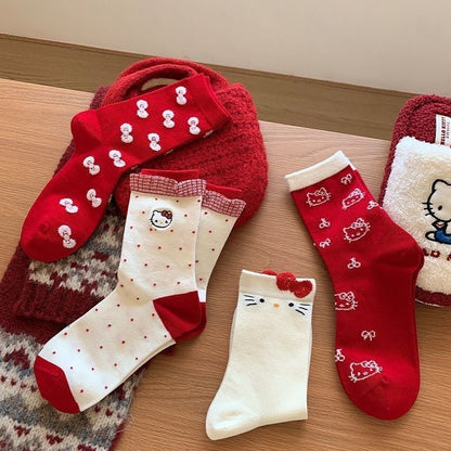 Hello KT Merry & Bright Socks 4 Pic Set
