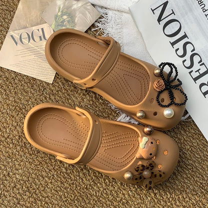 Hello KT Customizable Crocs-Style Clogs Summer Beach Shoes