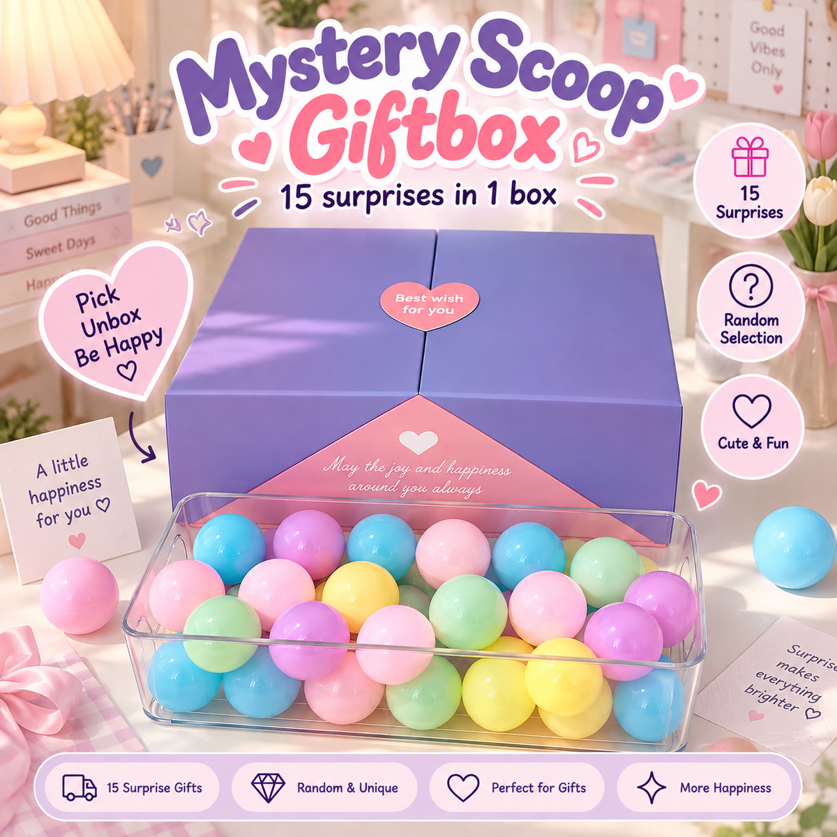 Meowkaii Mystery Scoop Gift Box |15 random items