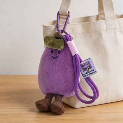 Egg Plant Plush Keychain