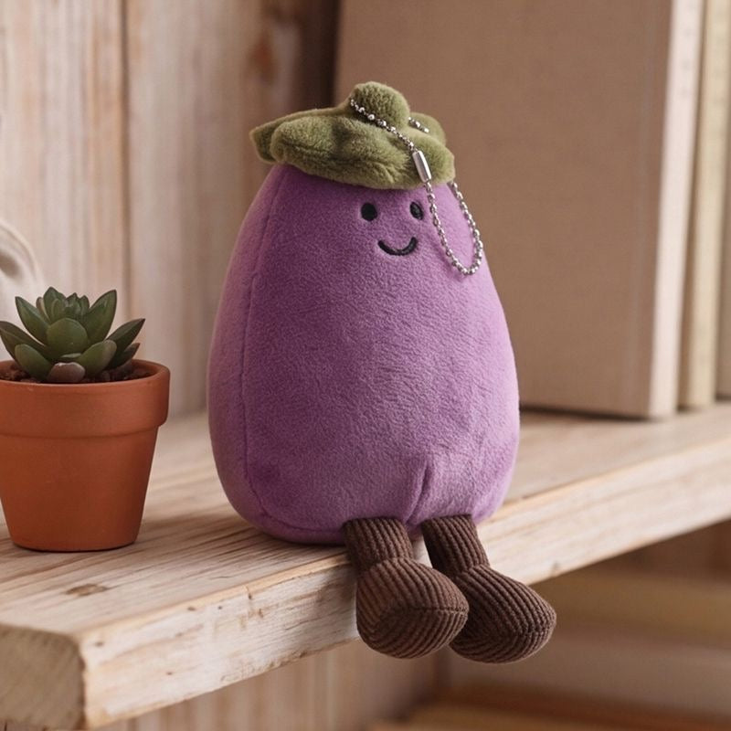 Egg Plant Plush Keychain
