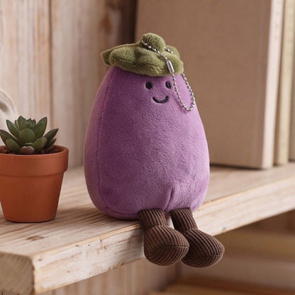 Egg Plant Plush Keychain