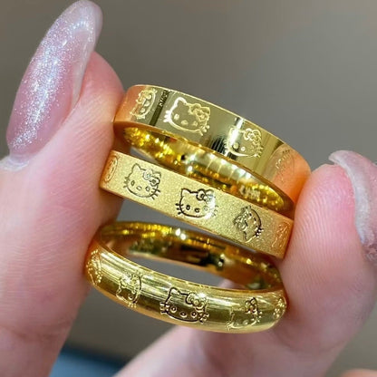 Golden Kitty Ring