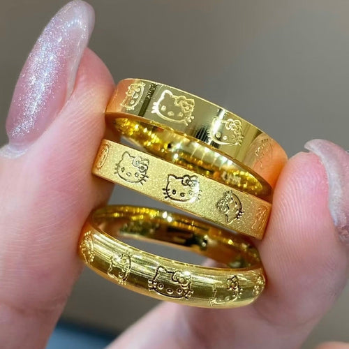 Golden Kitty Ring