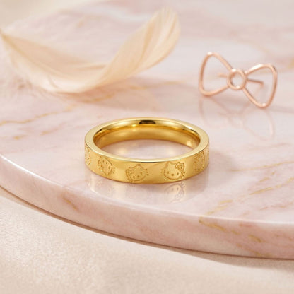 Golden Kitty Ring